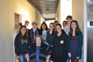Resident with Casa Grande students