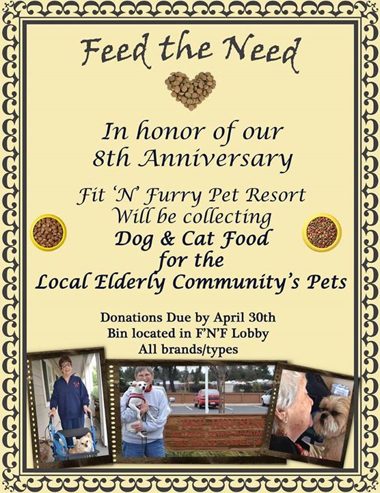 Thank you Fit 'N' Furry for helping our seniors feed their best friends.